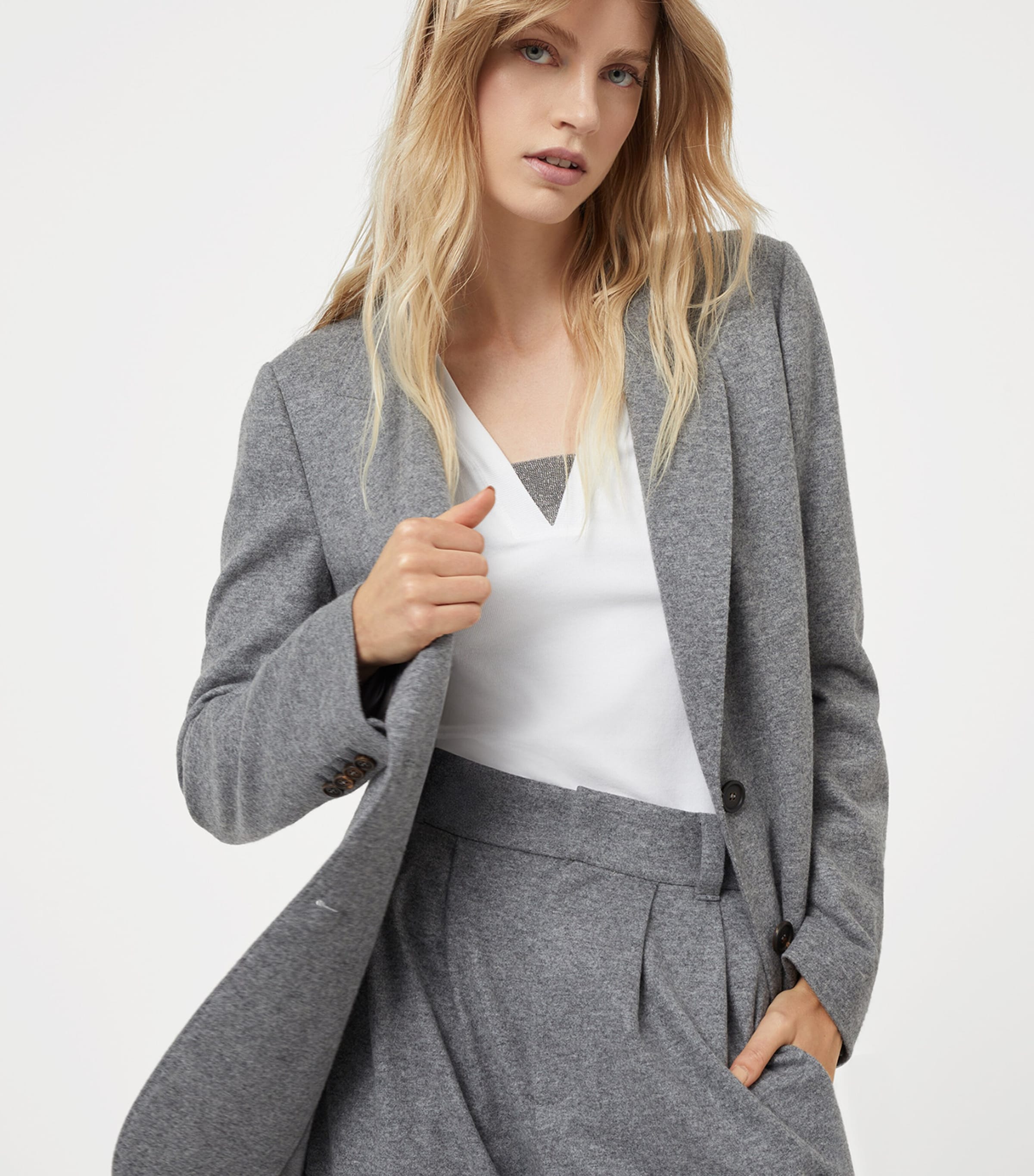 Brunello Cucinelli Womens Cashmere Jersey Blazer Image 5