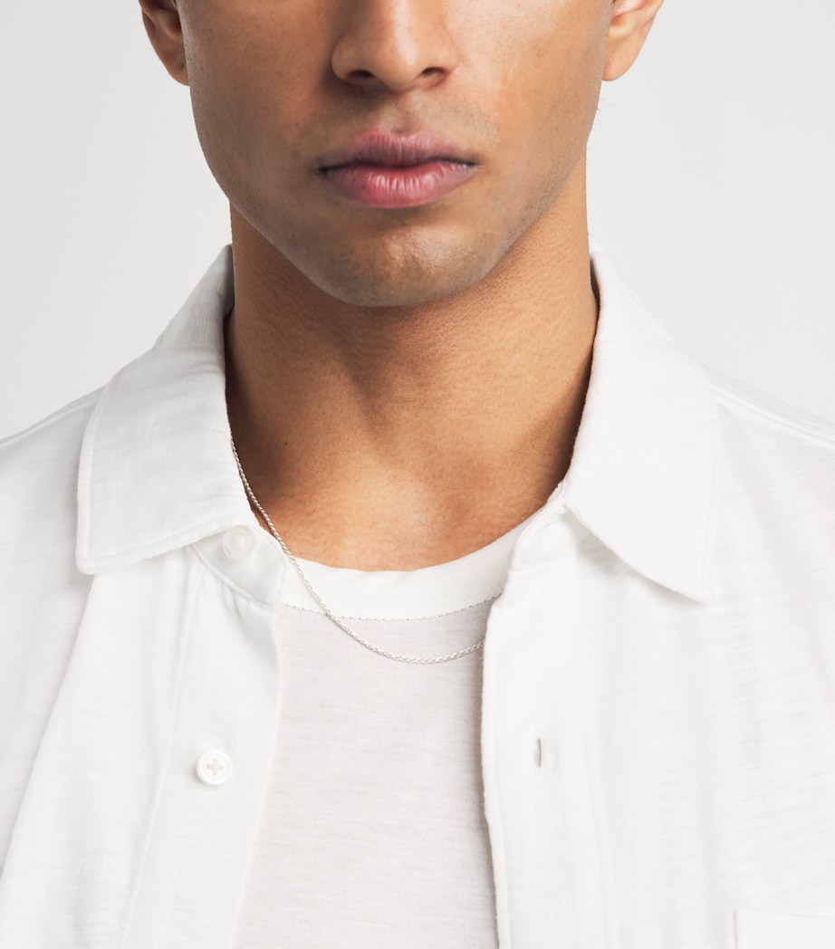 PAIGE Mens Cotton Carillo Polo Shirt Fresh White Image 3