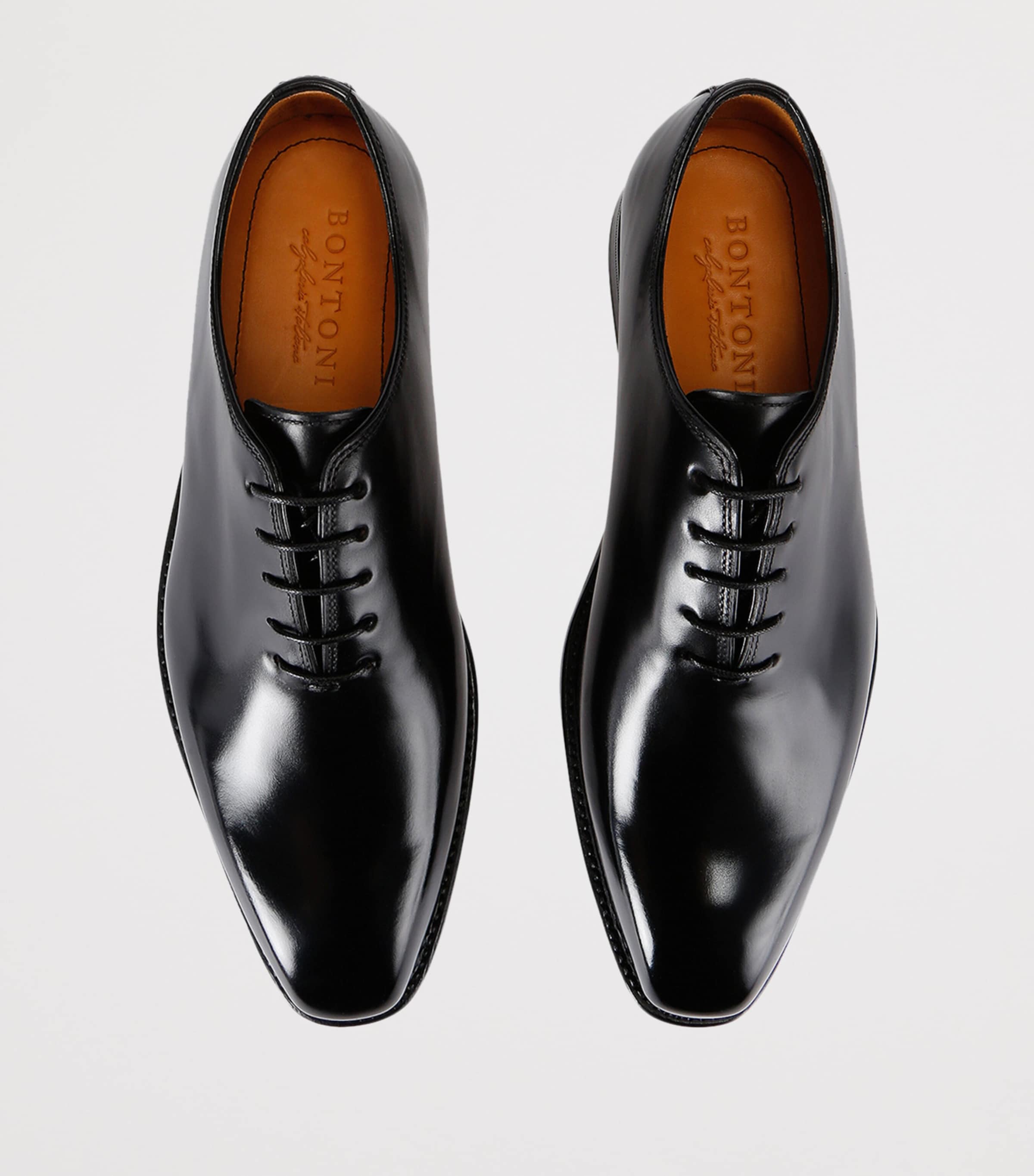 Leather De La Ville Oxford Shoes BLACK Image 4
