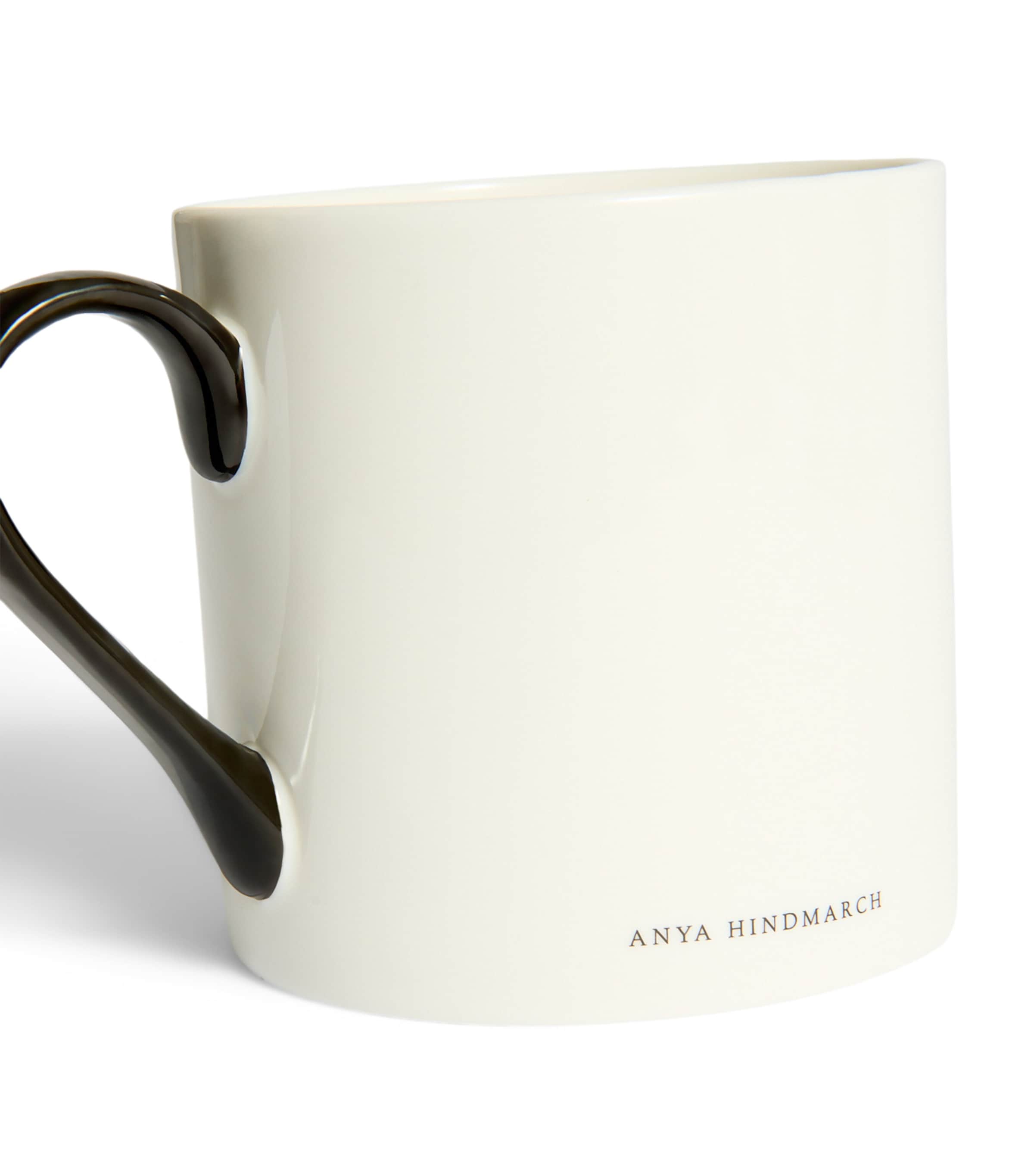 Large Bone China Happy Eyes Mug WHITE Image 5