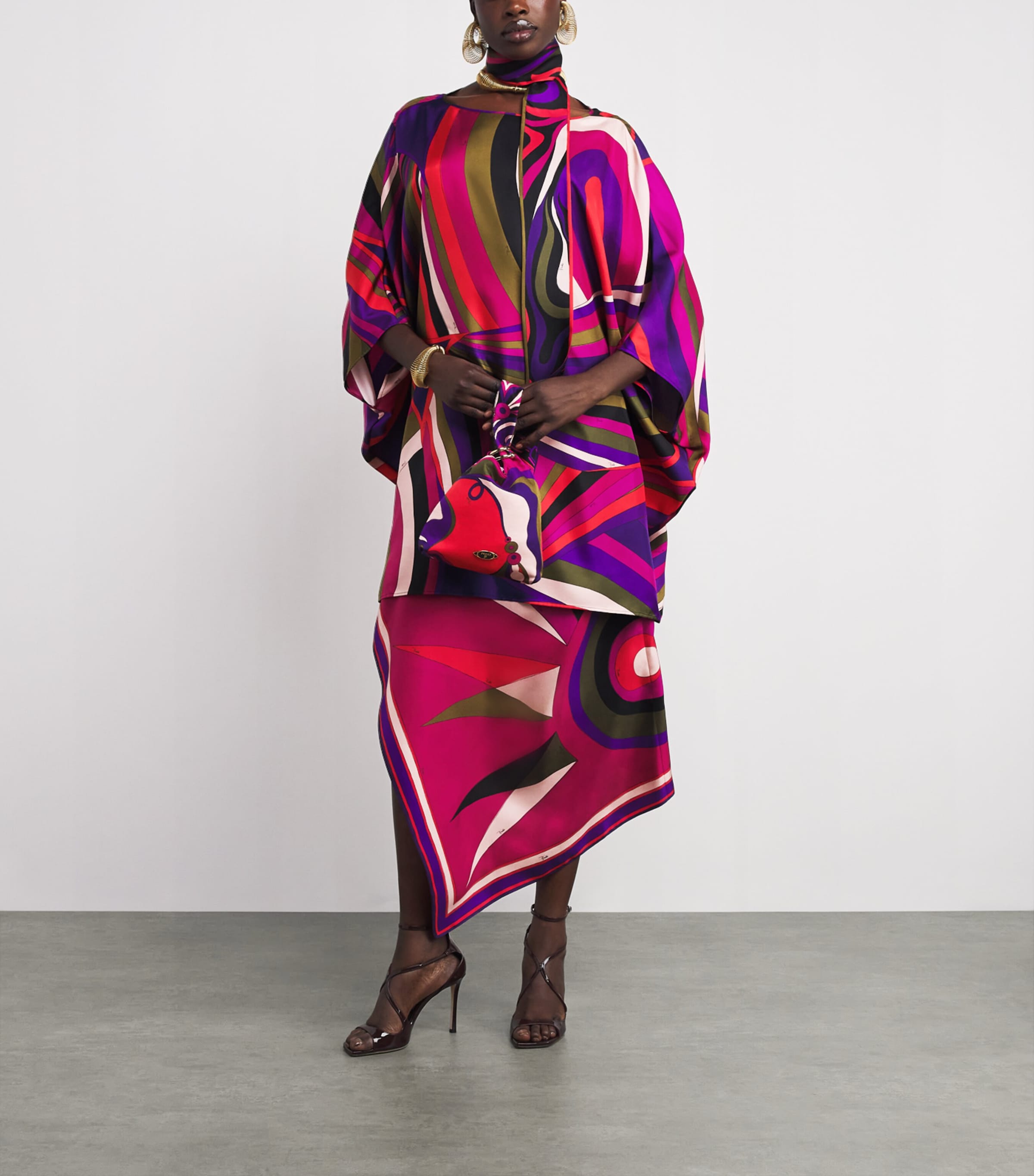 Silk Hawaii Midi Skirt 030/MULTICOLOR Image 2