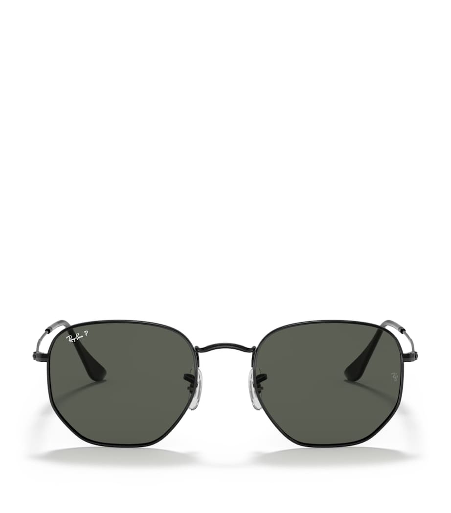 Ray-Ban Metal Hexagonal Irregular Sunglasses Black Image 1