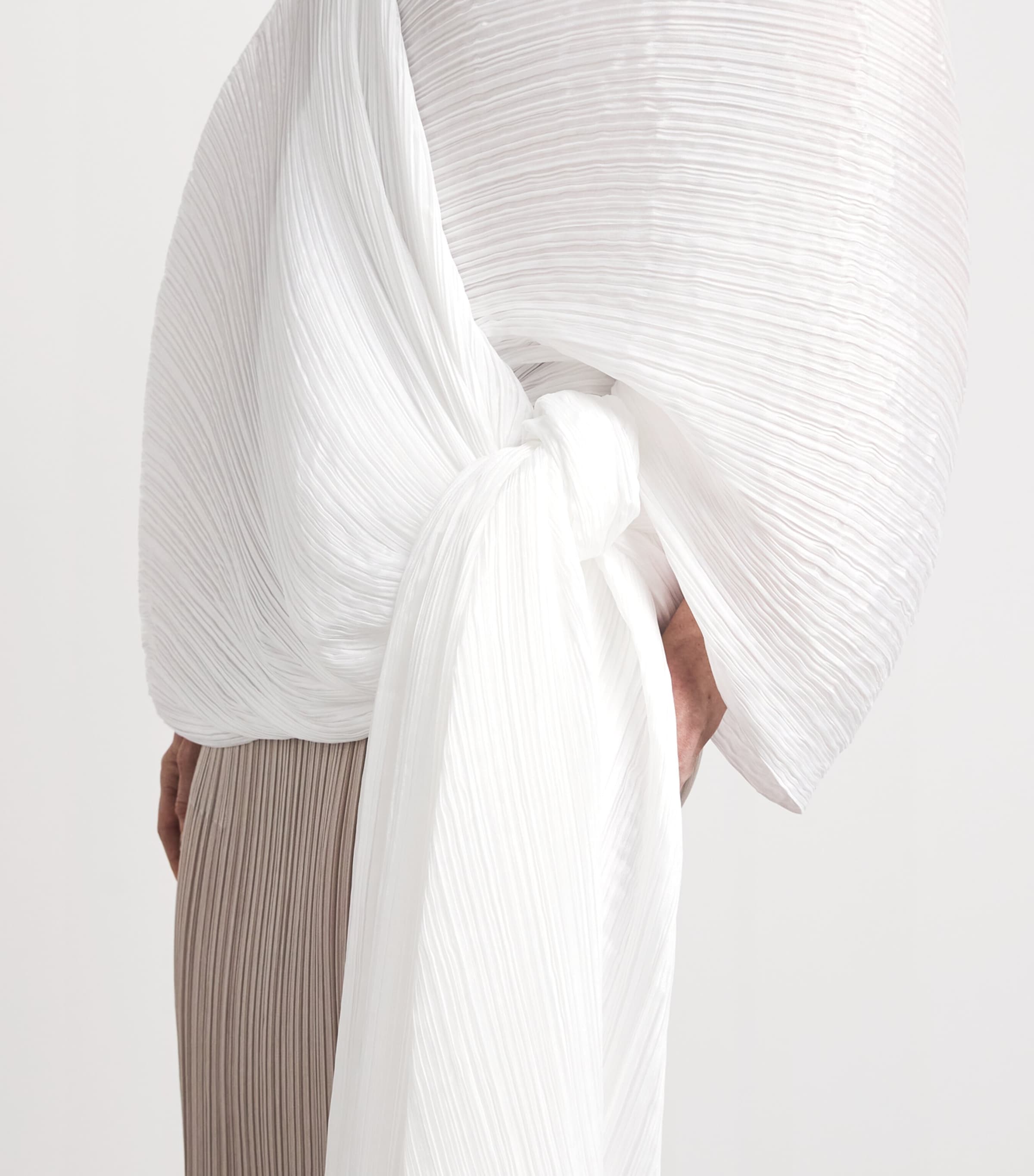 Pleats Please Issey Miyake White Basic Madame-T Stole | Harrods US