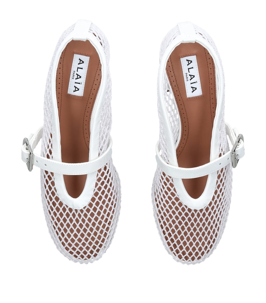 Alaïa Fishnet Pumps 55 White Image 3