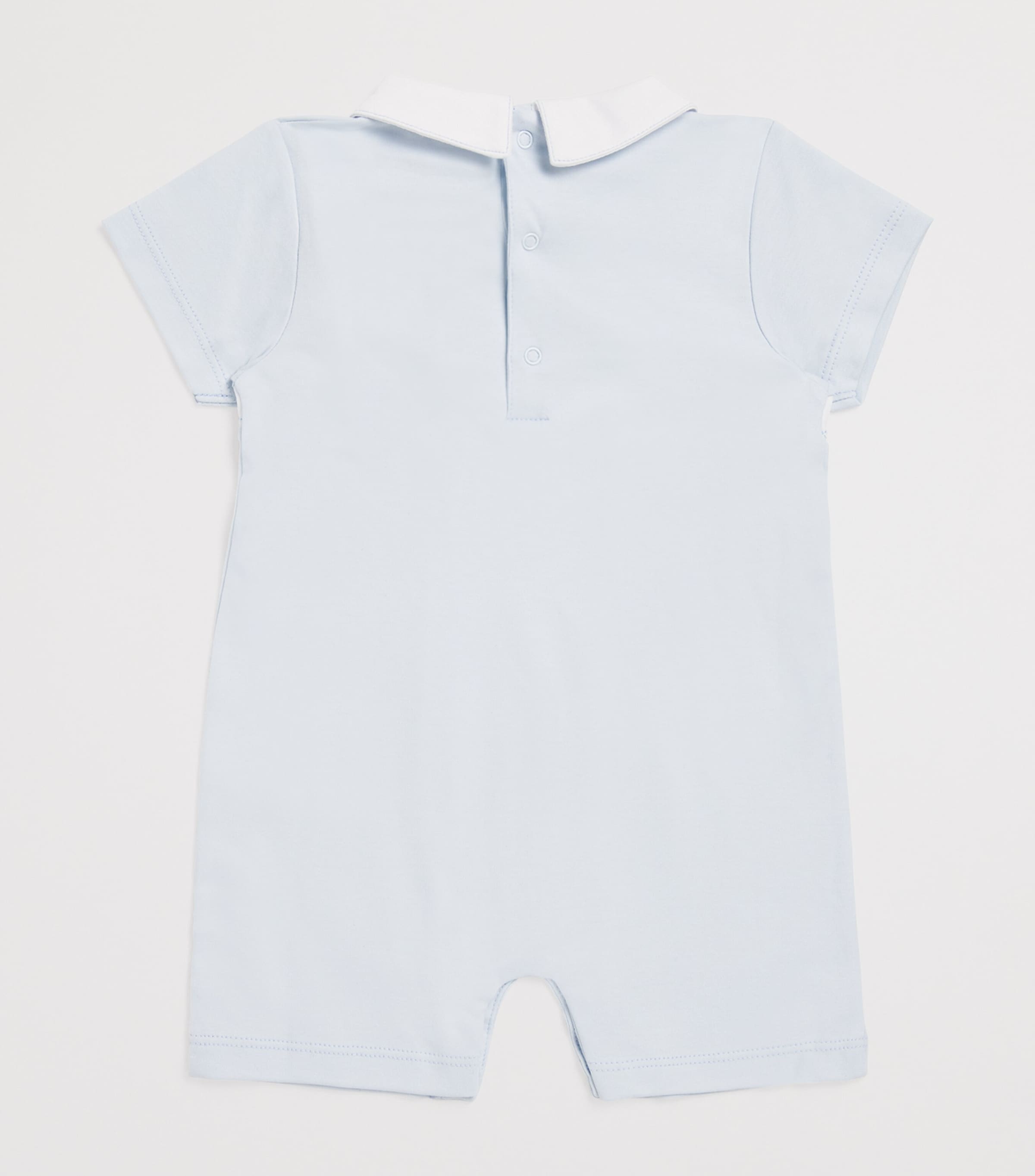 Pima Cotton Springtime Bunny Playsuit (0-18 Months) K480LIGHT BLUE Image 2
