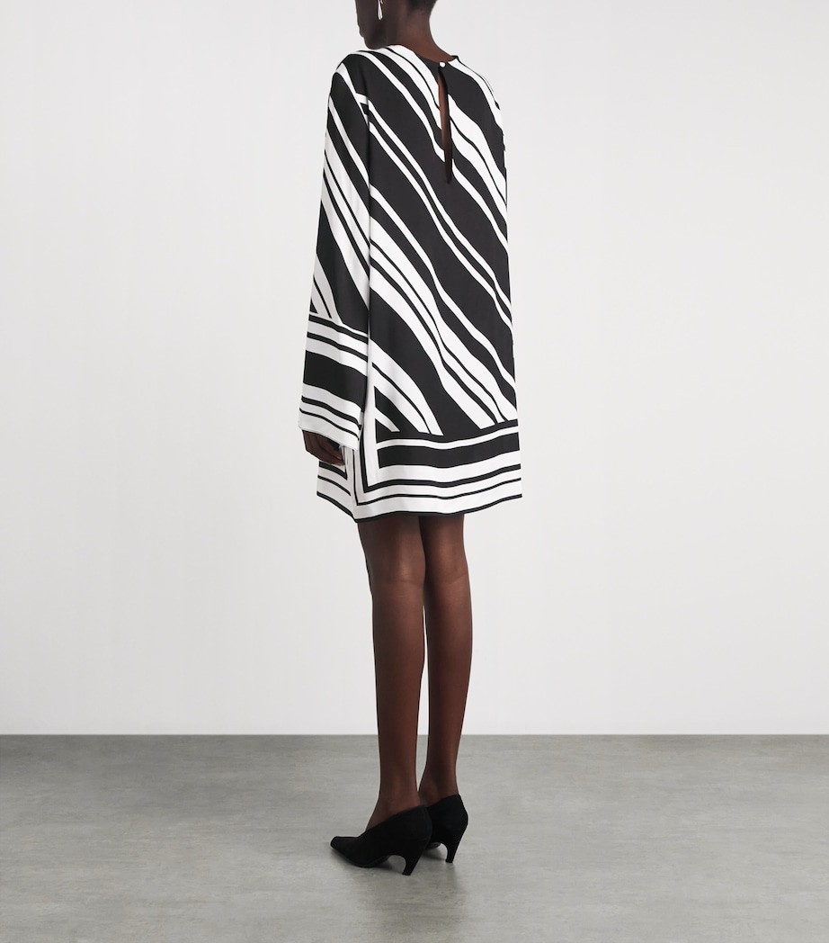 Brandon Maxwell Womens Stripe Leni Mini Dress Black/white Stripe Image 5