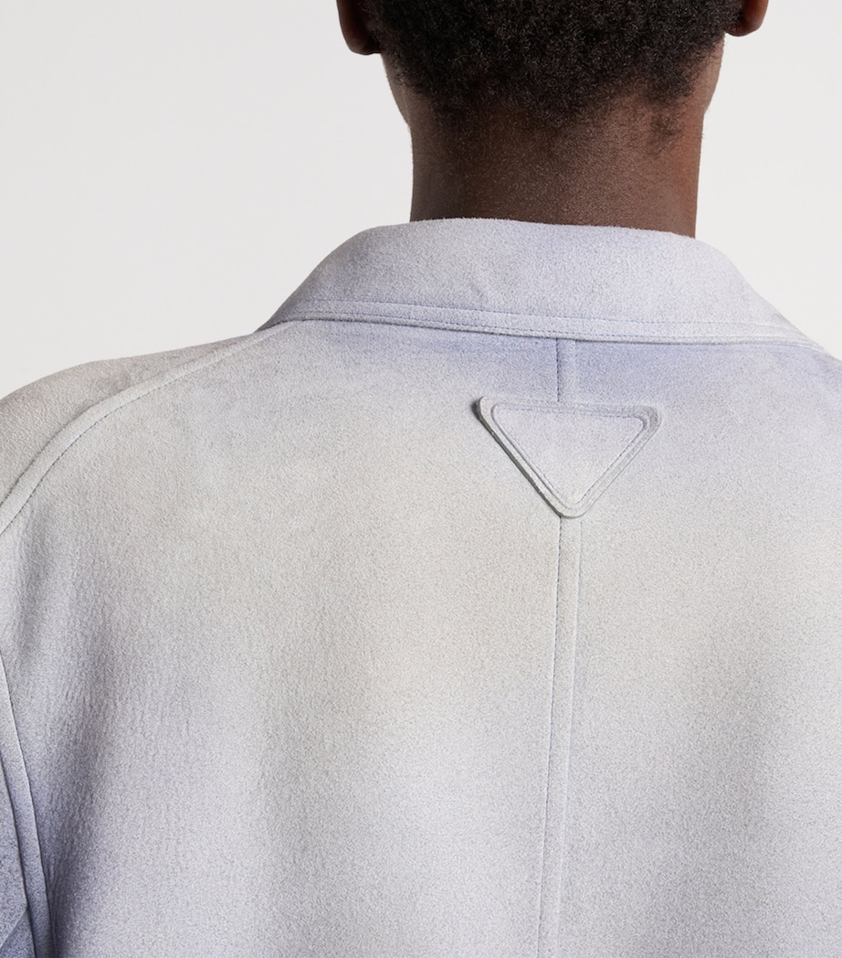 Prada Womens Suede Single-Breasted Jacket Image 5