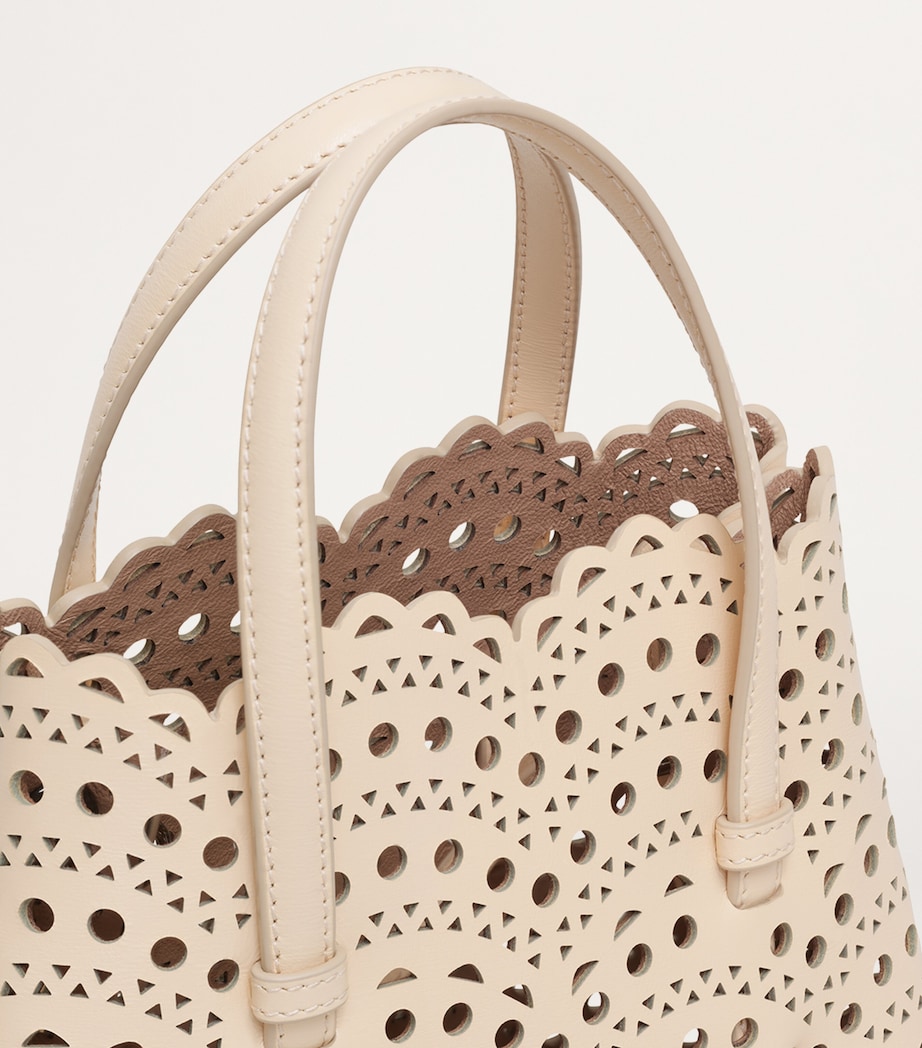 Alaïa Leather Mina 20 Top-Handle Bag Dune Image 5