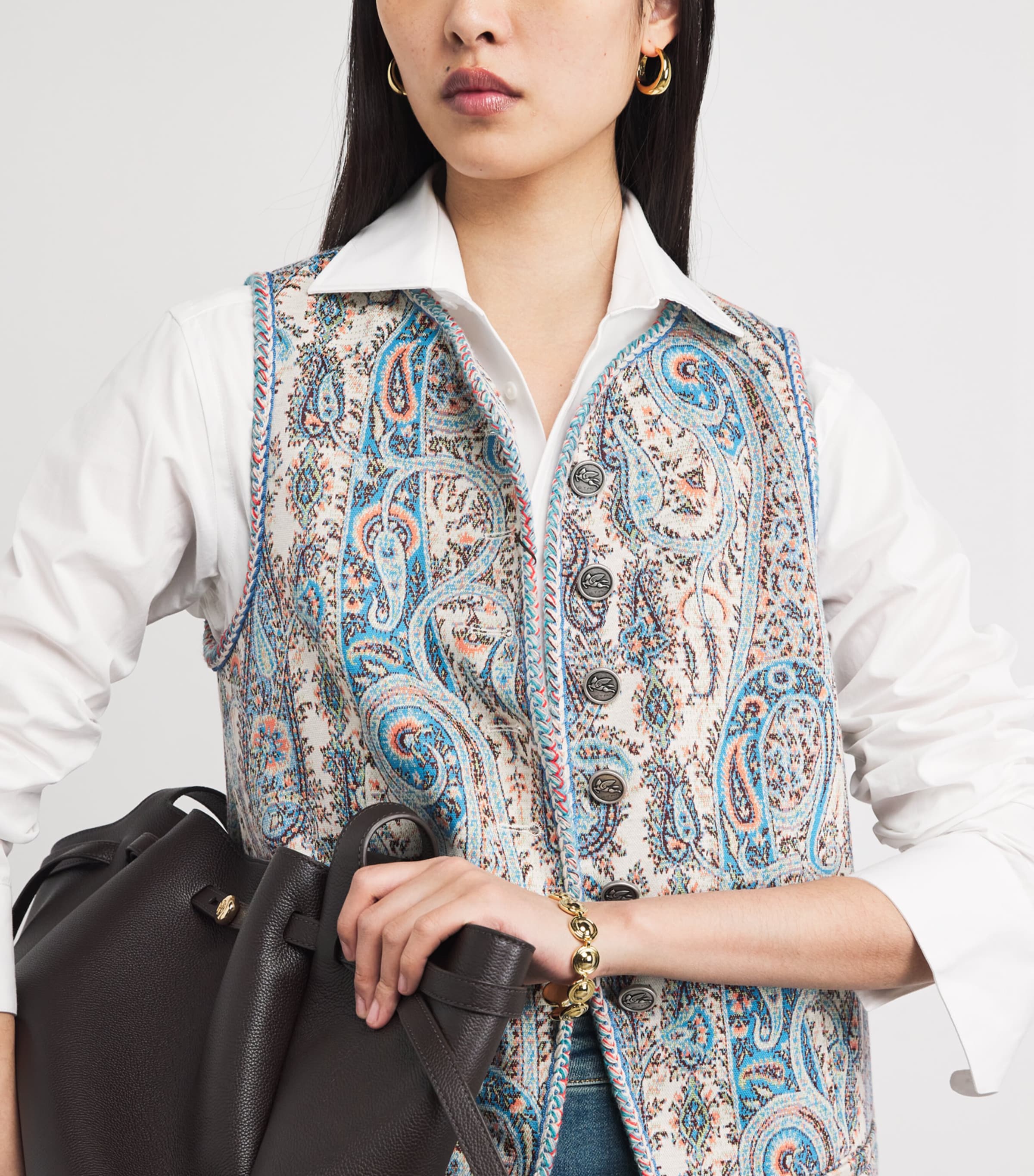 Paisley Single-Breasted Waistcoat S9880 Image 6