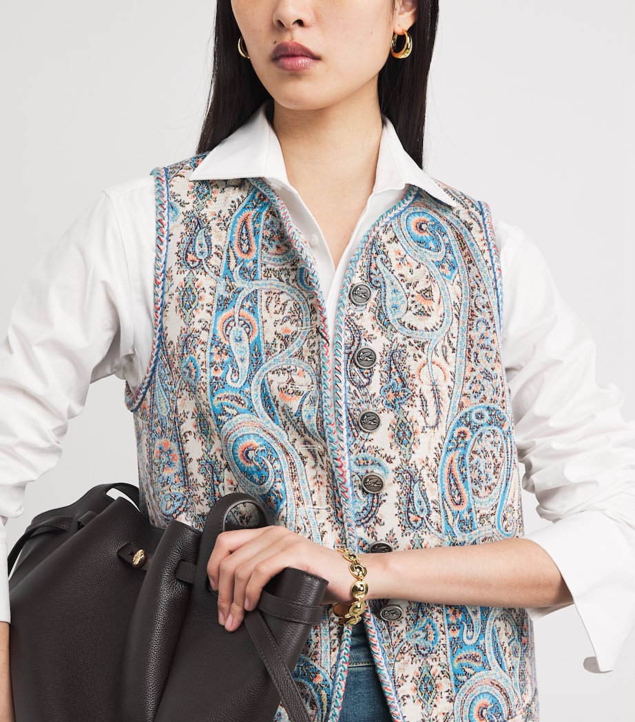 Paisley Single-Breasted Waistcoat S9880 Image 6