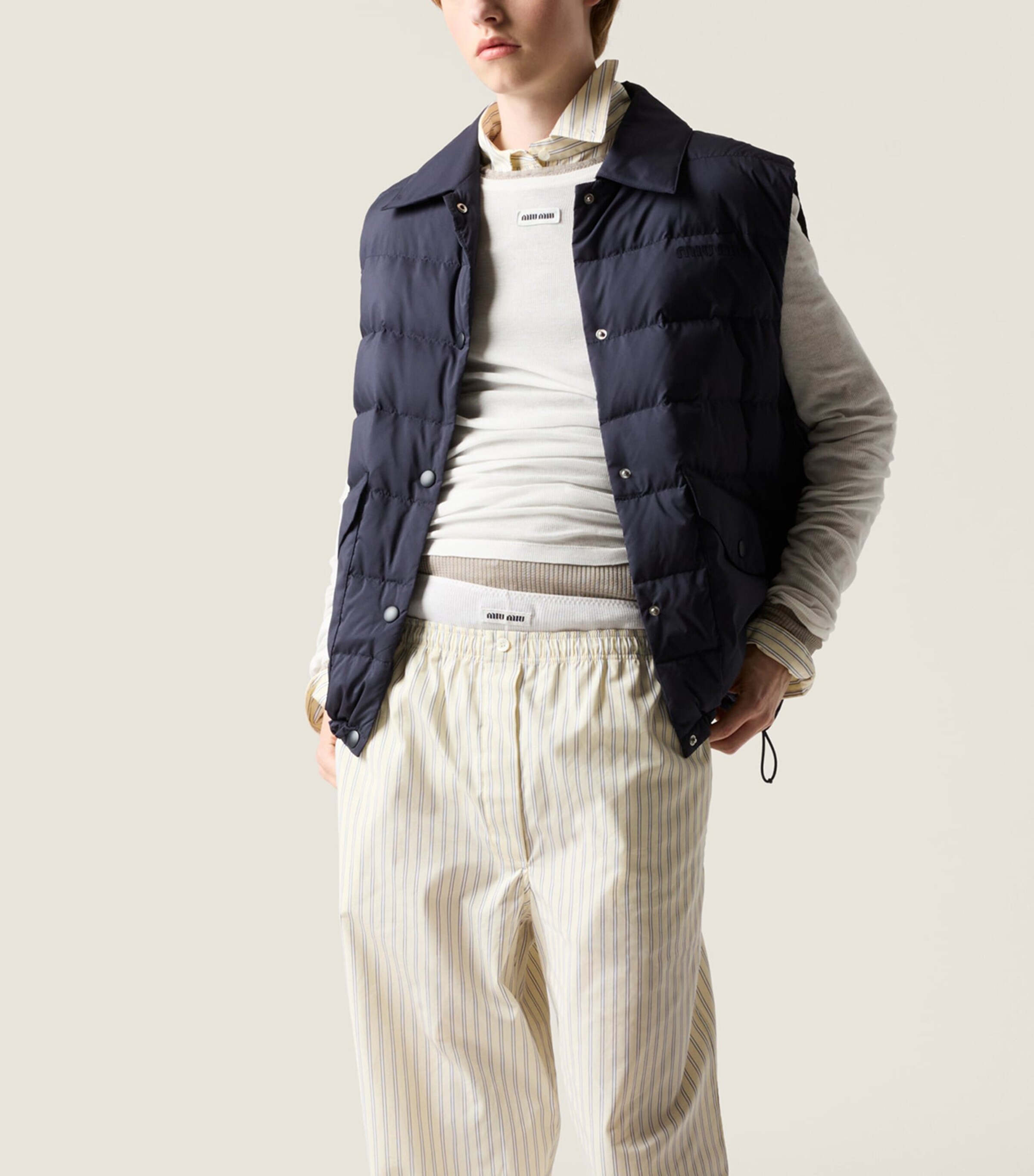 Miu Miu Womens Down-Filled Technical Gilet Image 5