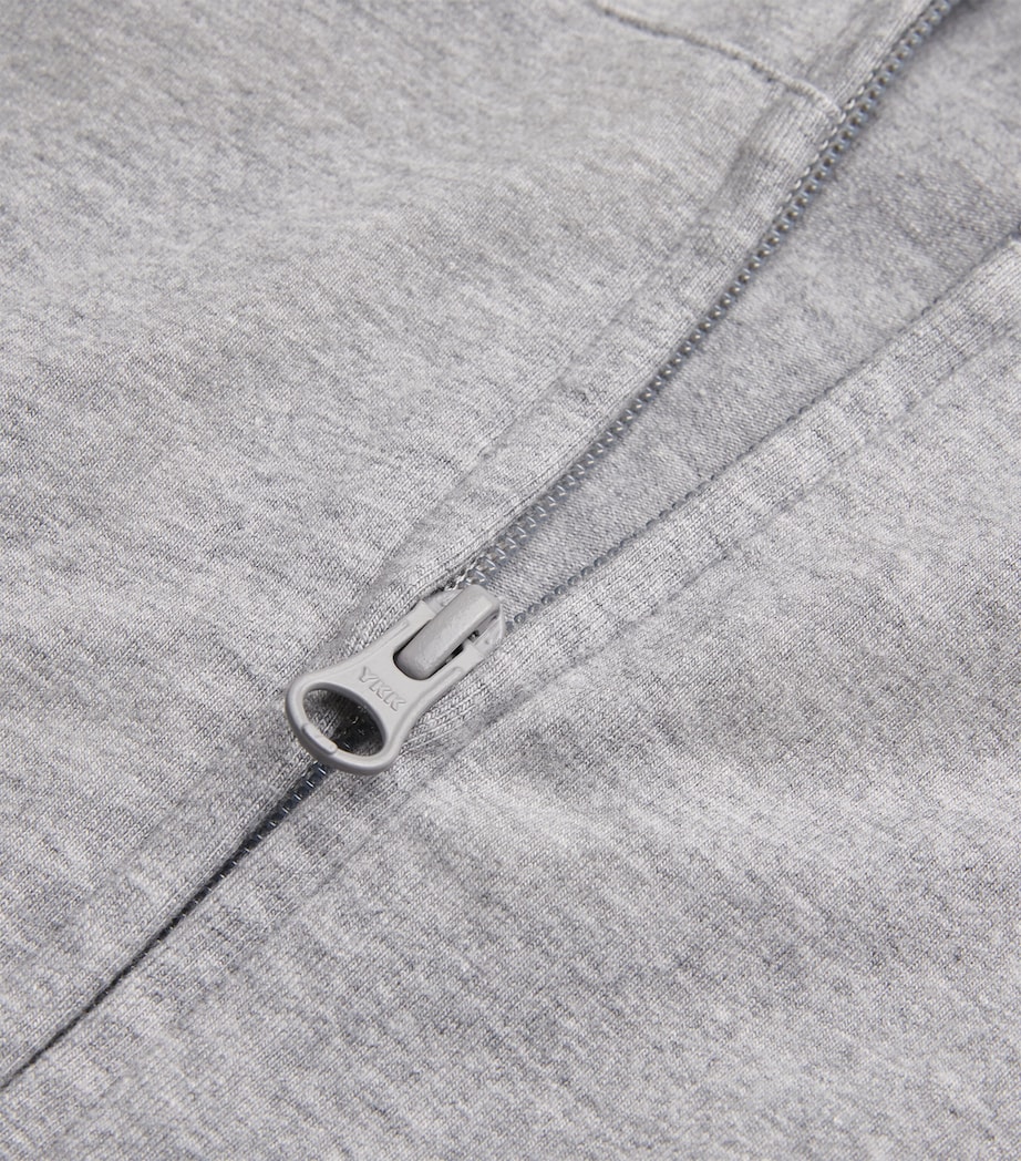 Cotton-Blend Lounge Zip-Up Hoodie HEATHER GREY Image 5