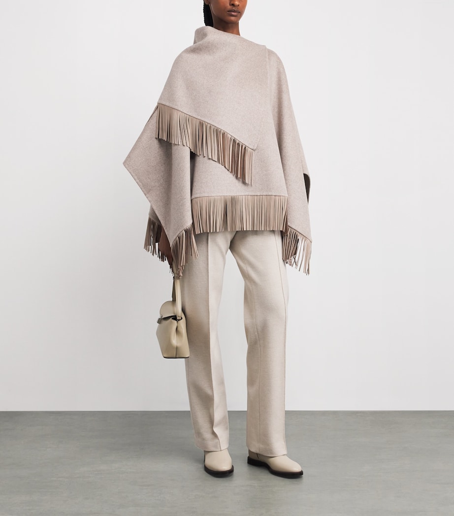 Wool-Alpaca-Cashmere Poncho K29 GREY - TAUPE Image 2