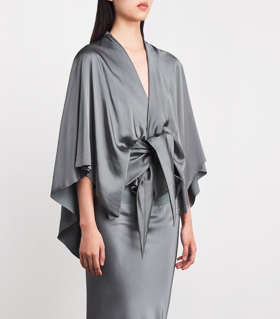 Charmeuse Half-Moon Top 06 WASHED INDIGO Image 3