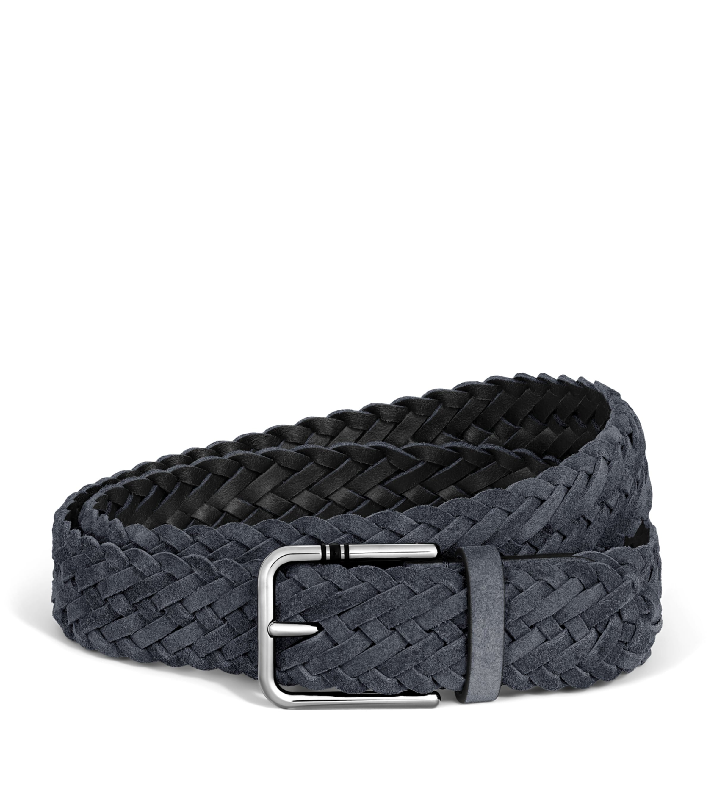 Montblanc Suede Woven Meisterstück Belt Blue Image 1