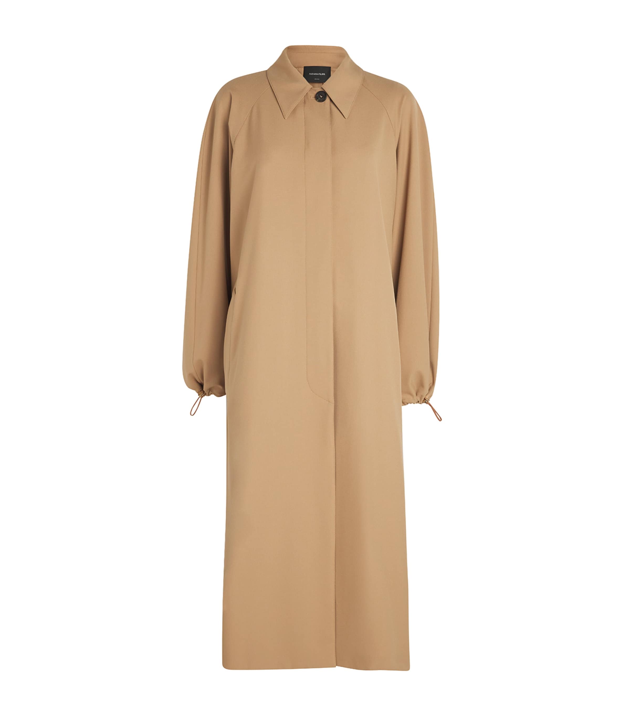 Fabiana Filippi Womens Drawstring-Detail Trench Coat Vimini Image 1