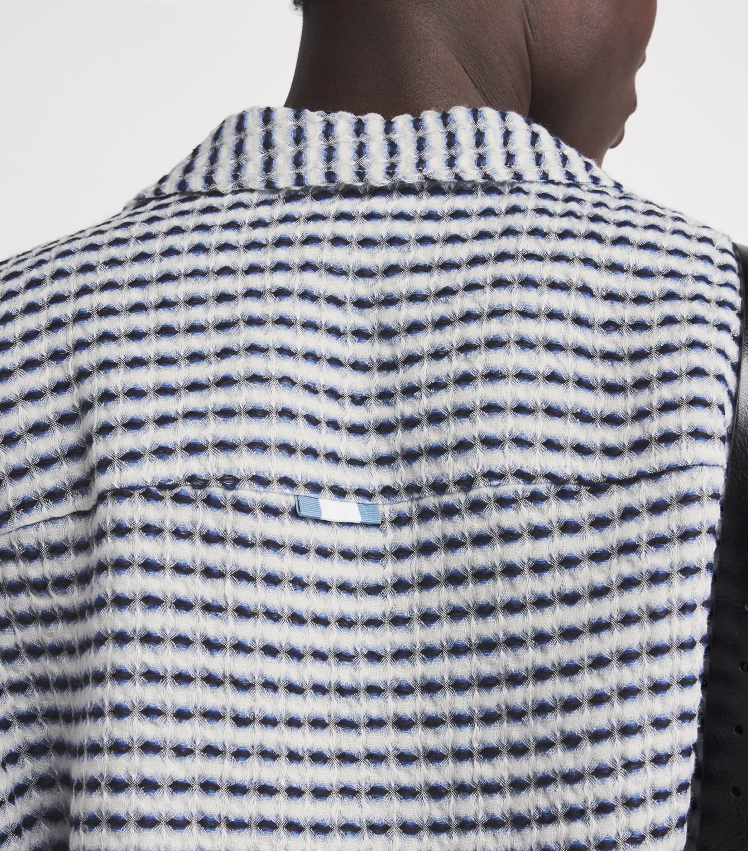 CHÉ Mens Linen Riita Shirt Blue Image 3