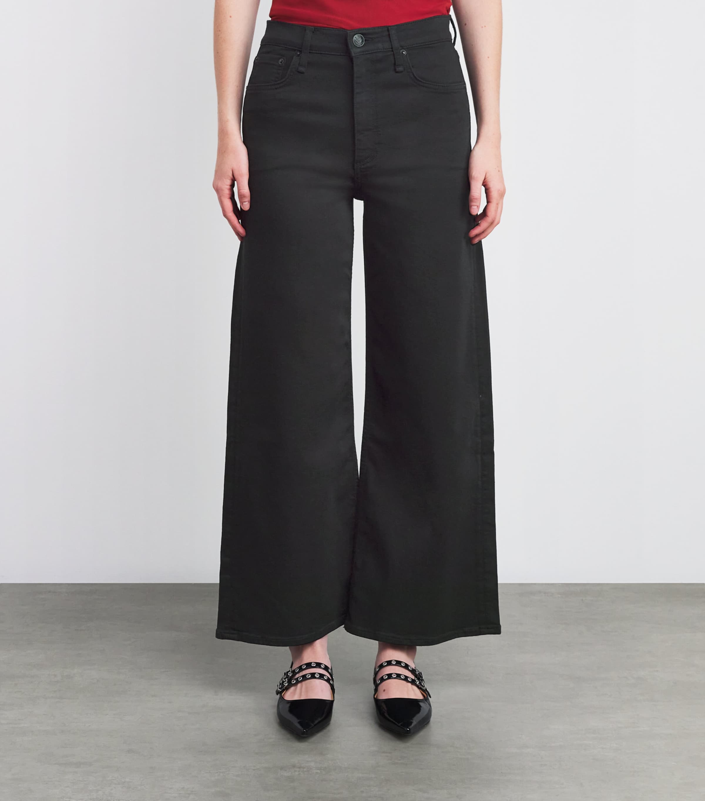 Flexi Sofie High-Rise Wide-Leg Jeans BLACK Image 3