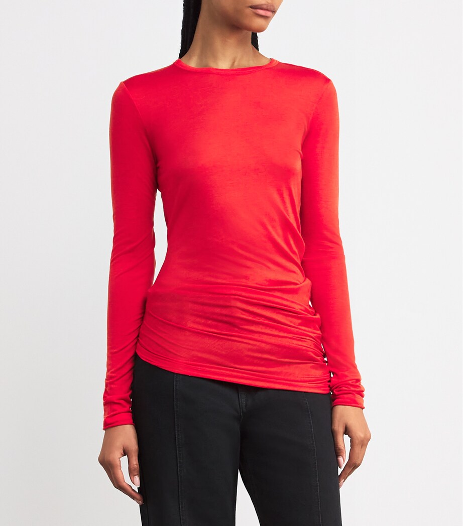 Ruched Top RED Image 3