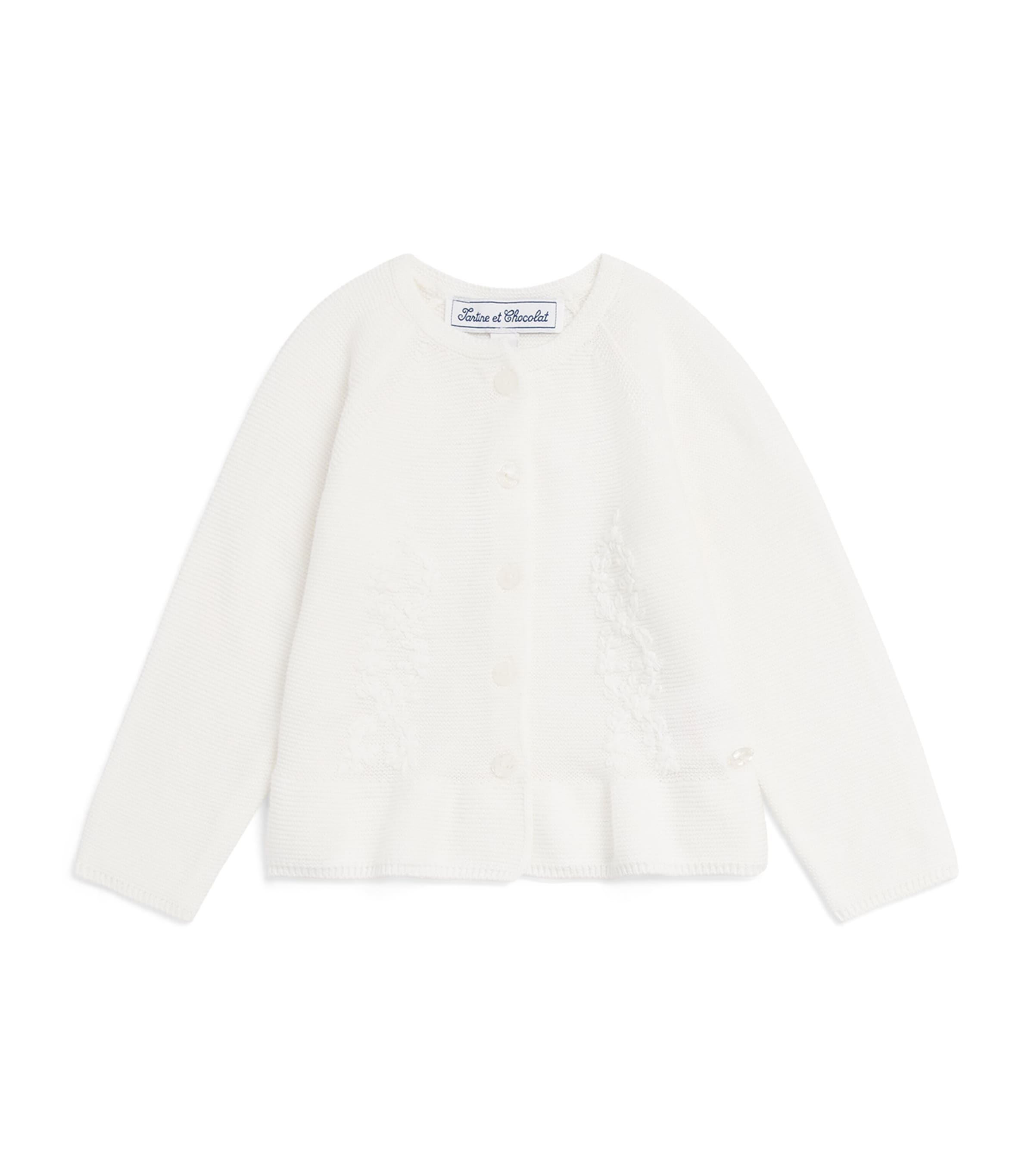 Cotton Embroidered Cardigan (3 Months – 4 Years) 13NACRE Image 1