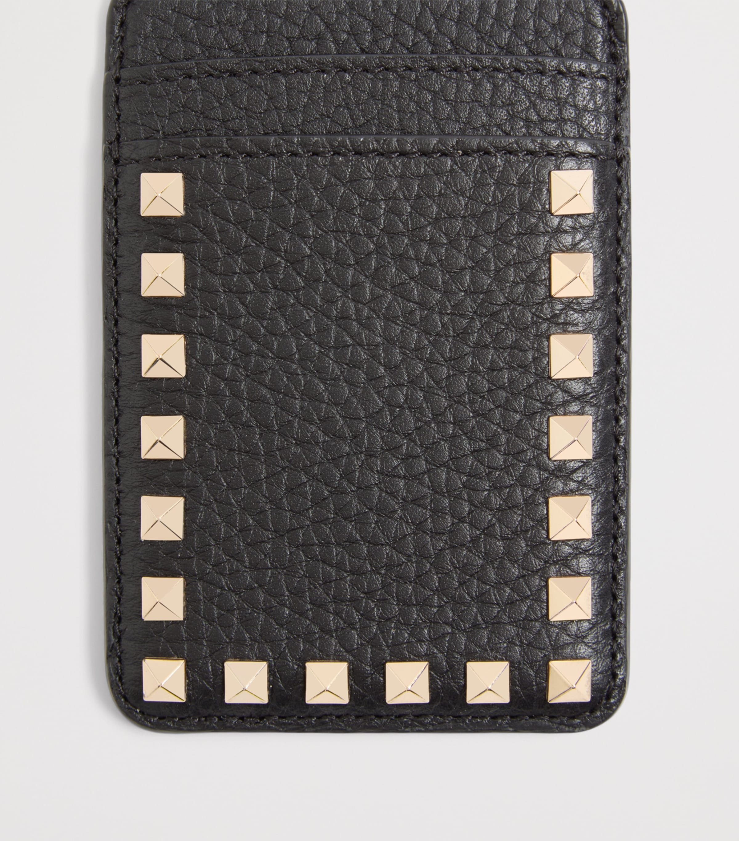Valentino Garavani Leather Rockstud Magnetic Card Holder Image 4