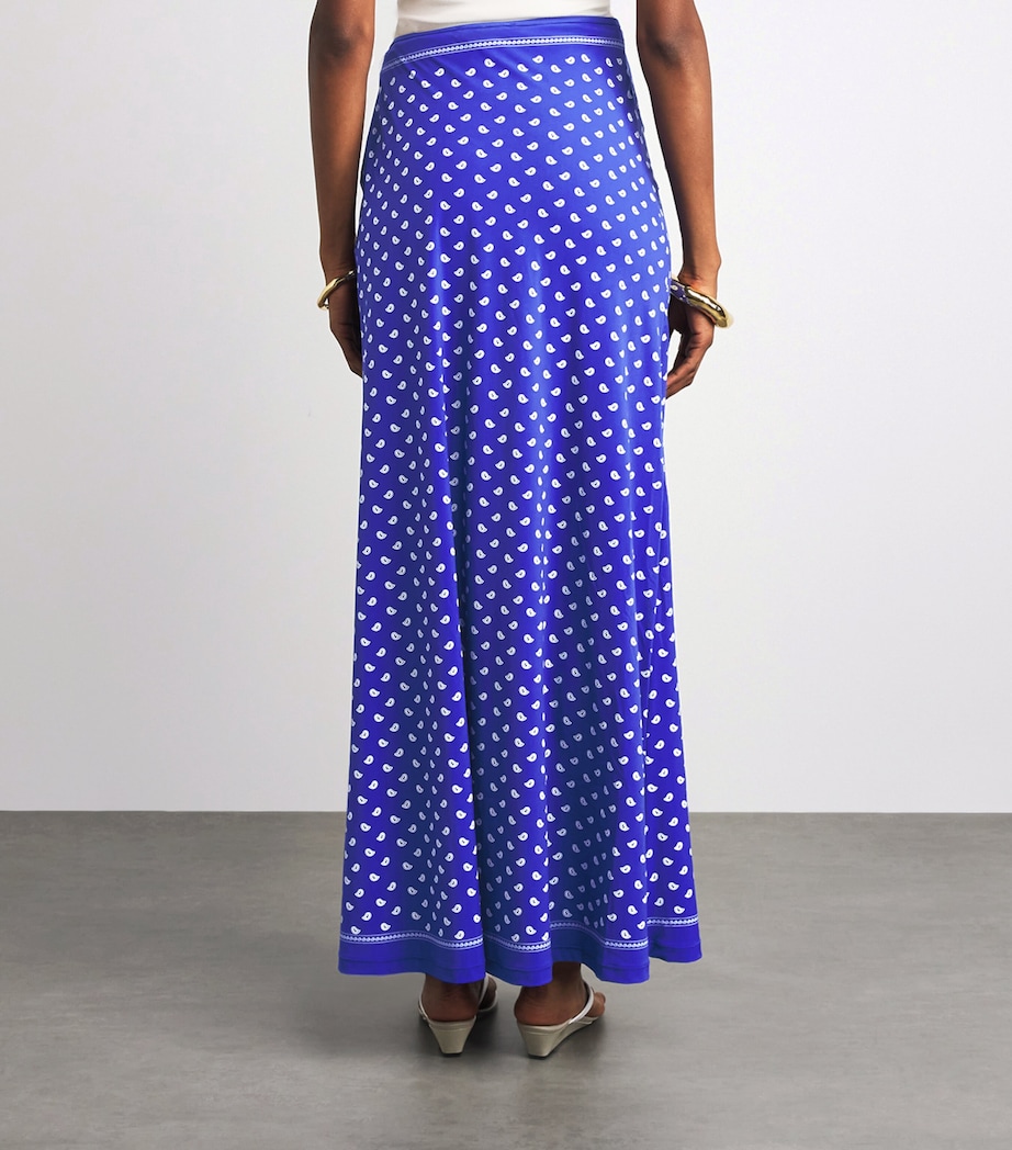 Christopher Esber Womens Bandana Orbit Maxi Skirt Indigo Bandana Print Image 5