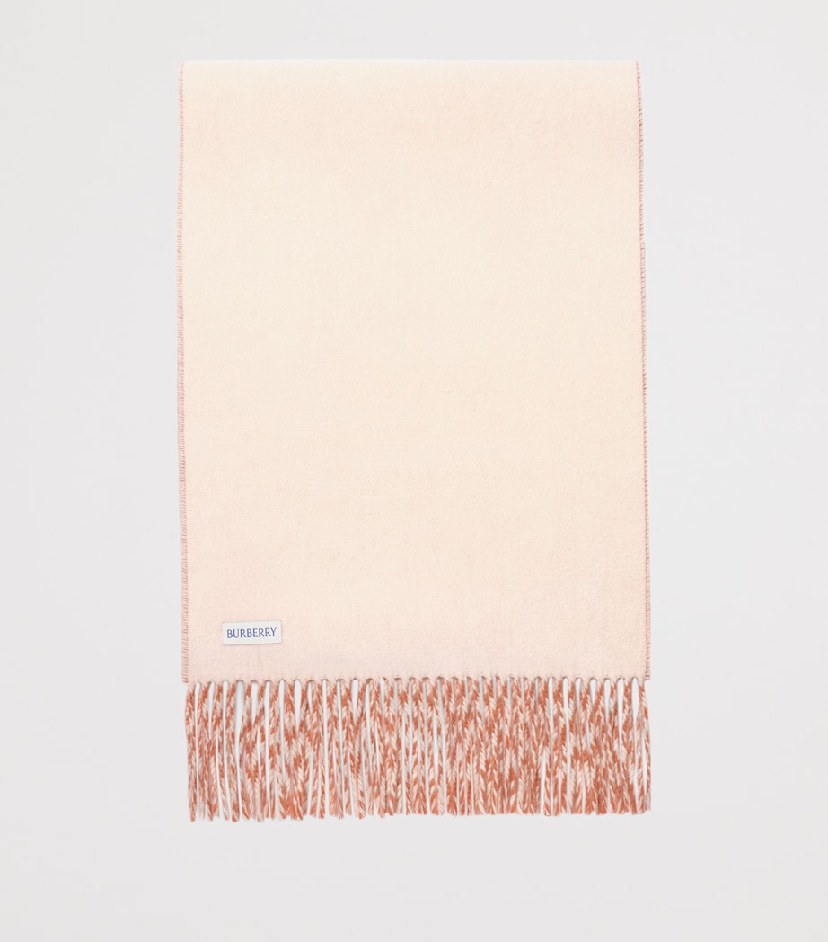 Burberry Cashmere Reversible Knight Scarf Clay Pink Image 4