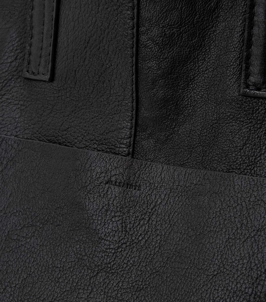 AllSaints Leather Lutece Tote Bag Black Image 6