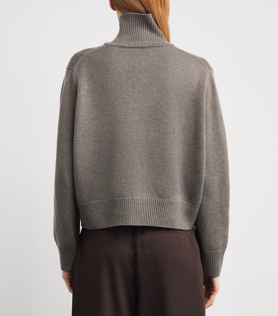 Wool-Cashmere High-Neck Sweater B3084 Image 4