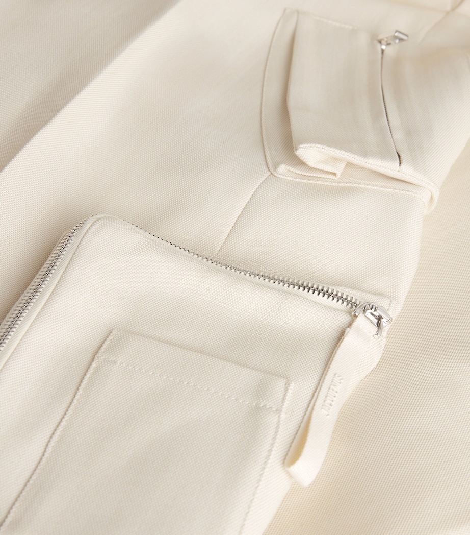 Jacquemus Womens The Atelier Cargo Trousers Light Beige Image 5