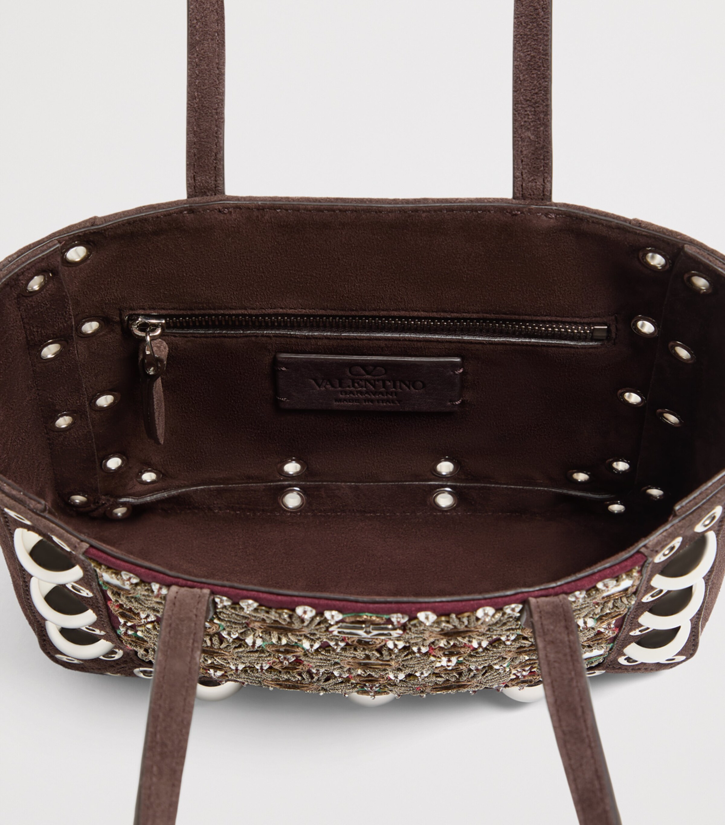 Valentino Garavani Mini Suede Embroidered Nellcôte Shoulder
