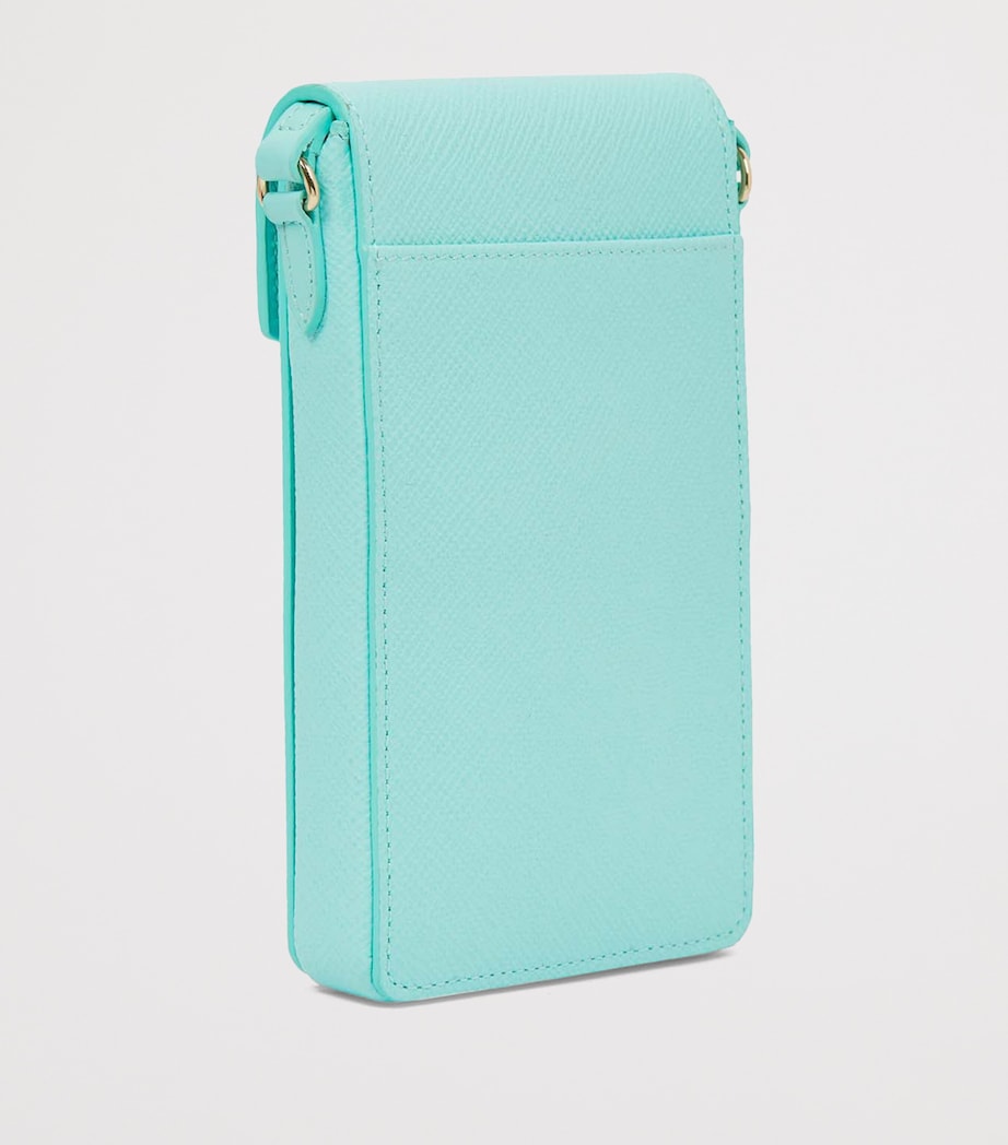 Panama Leather Envelope Phone Case BRIGHT AQUA Image 2