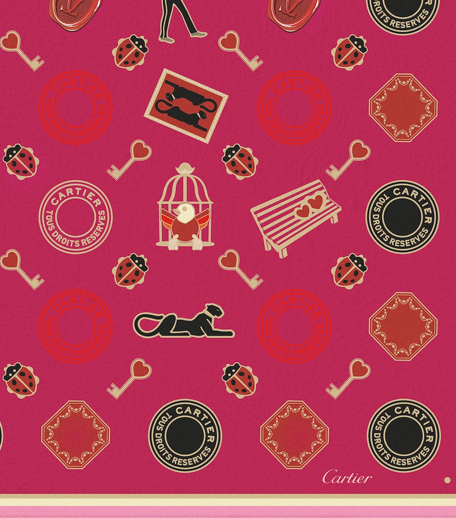 Silk Diabolo de Cartier Scarf FUCHSIA Image 2