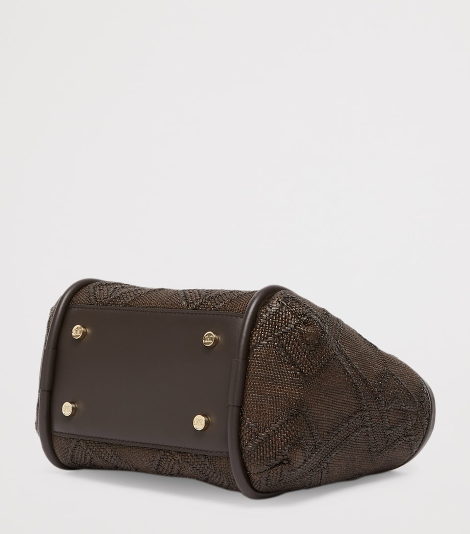 Max Mara Extra-Small Embellished Marine Top-Handle Bag Dark Brown Image 6