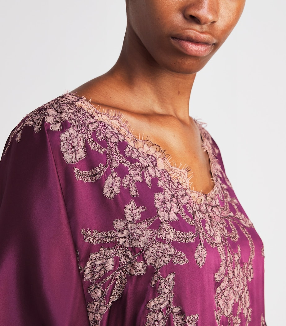 Silk Nana Boubou Kaftan PLUM/AUBERGINE Image 4