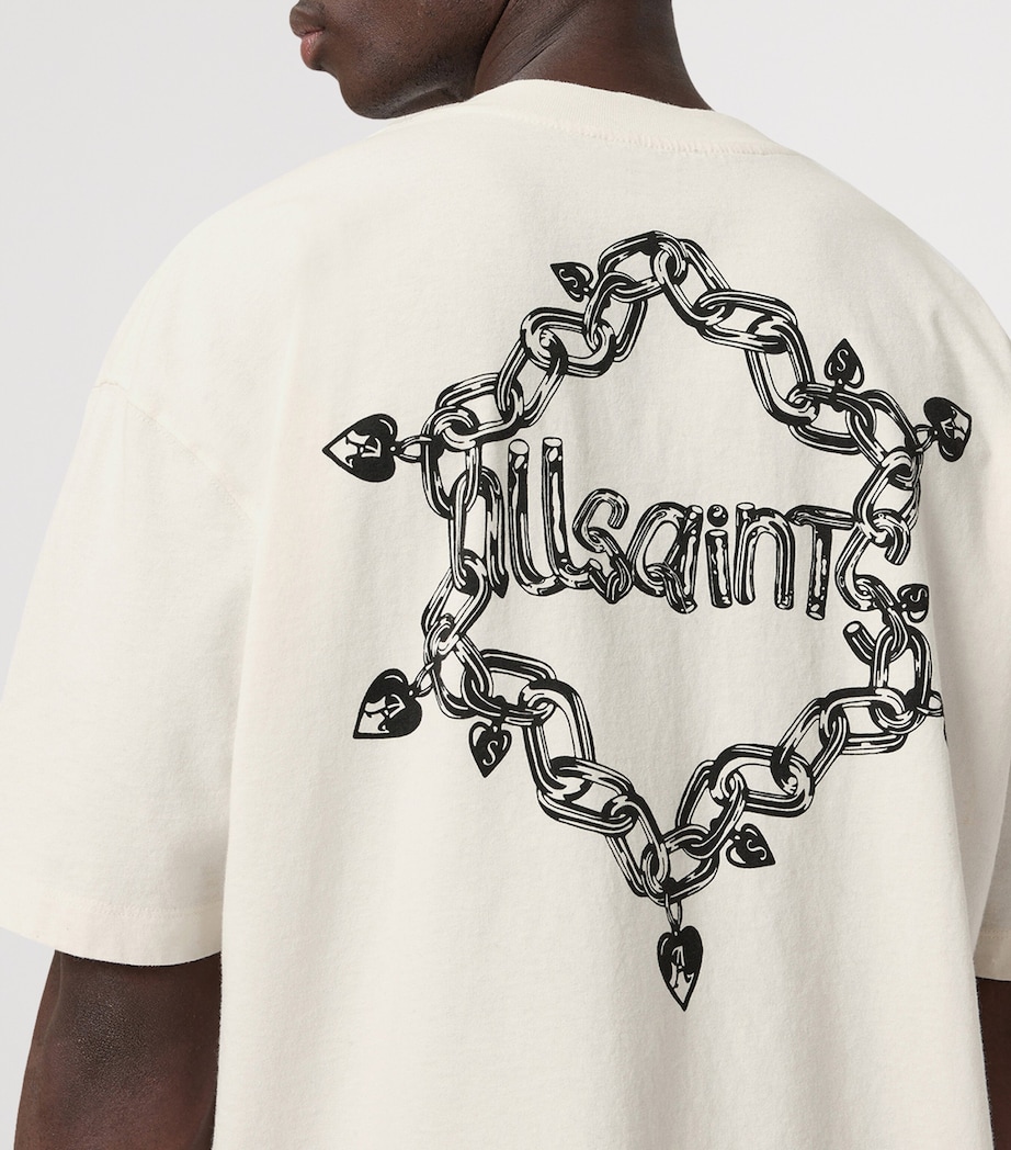 Organic Cotton Drip T-Shirt CHALK WHITE Image 3
