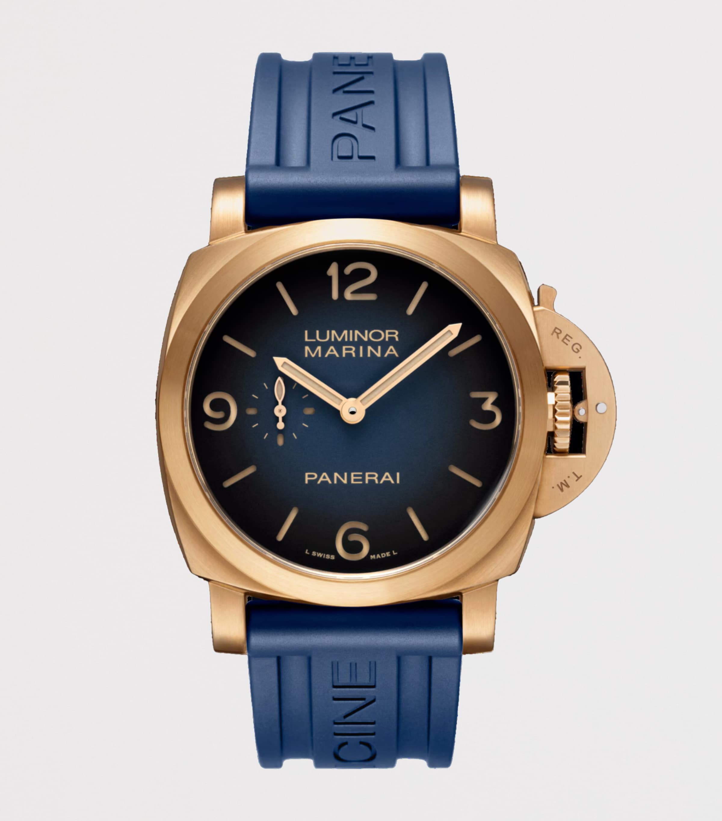 Panerai Bronzo Luminor Marina Watch 44mm Blue Image 2