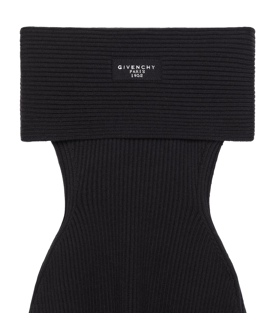 Wool-Blend Knit Mini Dress BLACK Image 3