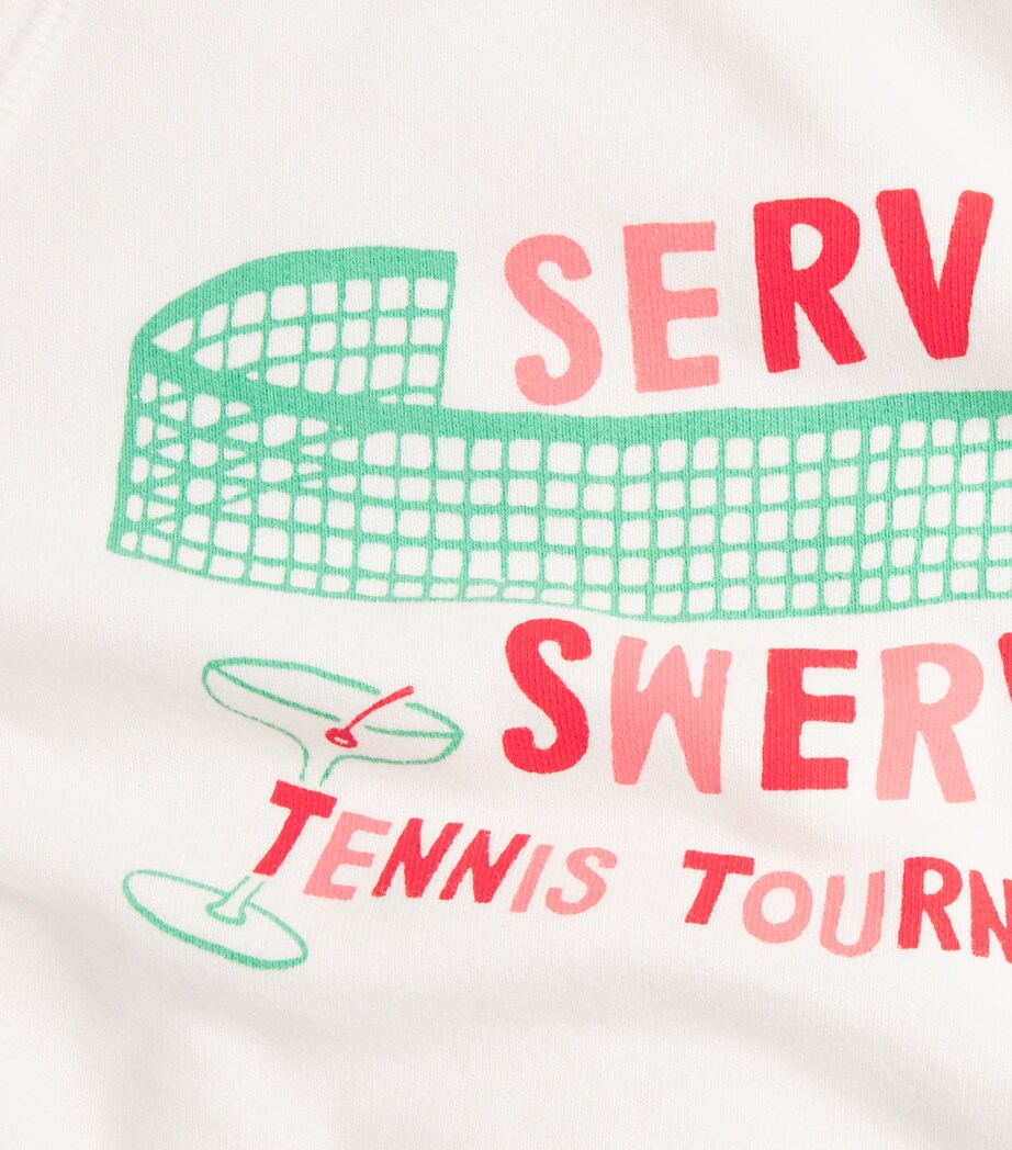 MOTHER Womens Cotton Itty Concert Sweater Serve N Swerve Image 6