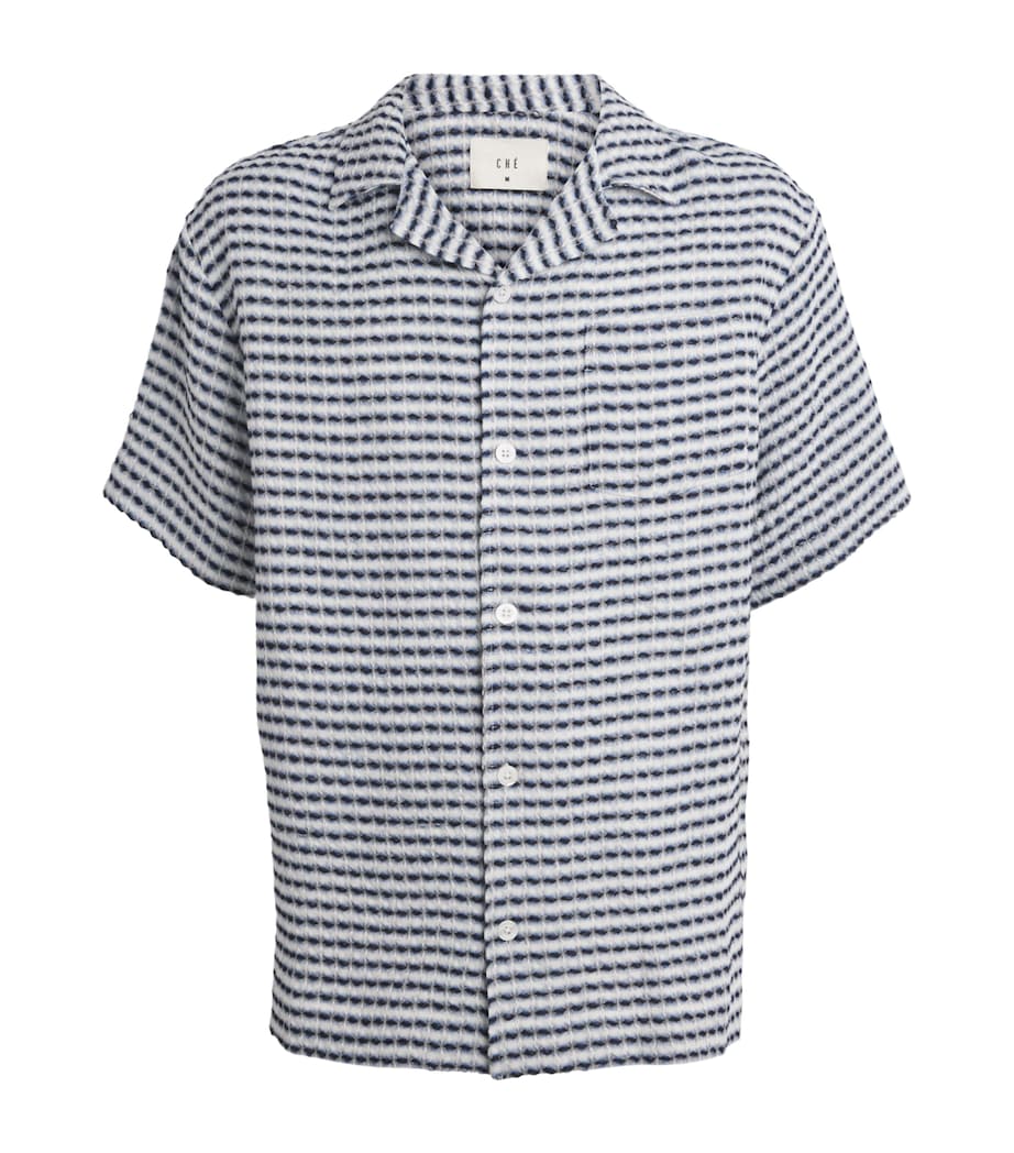 CHÉ Mens Linen Riita Shirt Blue Image 1