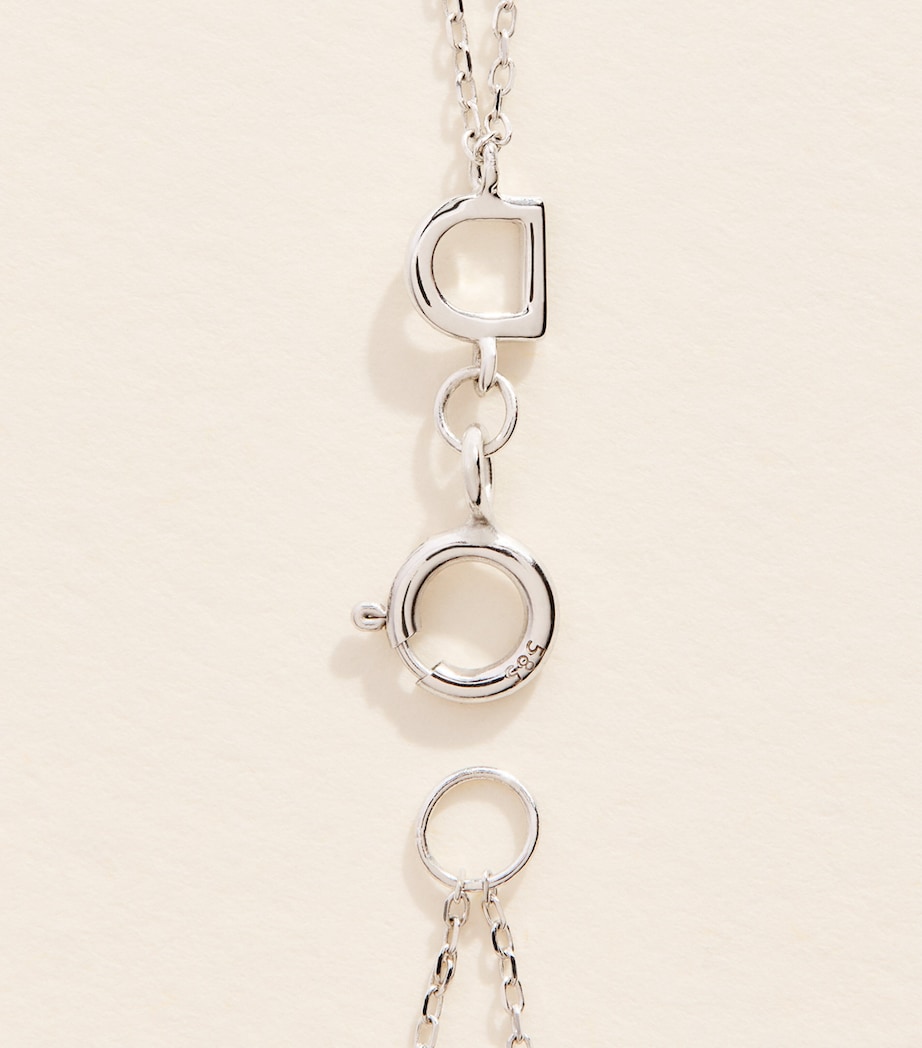 Astrid & Miyu White Gold and Topaz Heart Bracelet White Gold Image 5