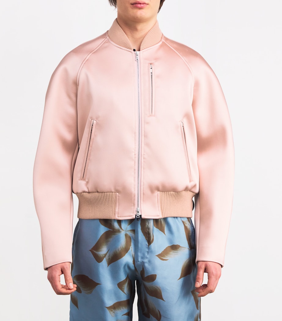 Satin Bomber Jacket 305 PINK Image 3