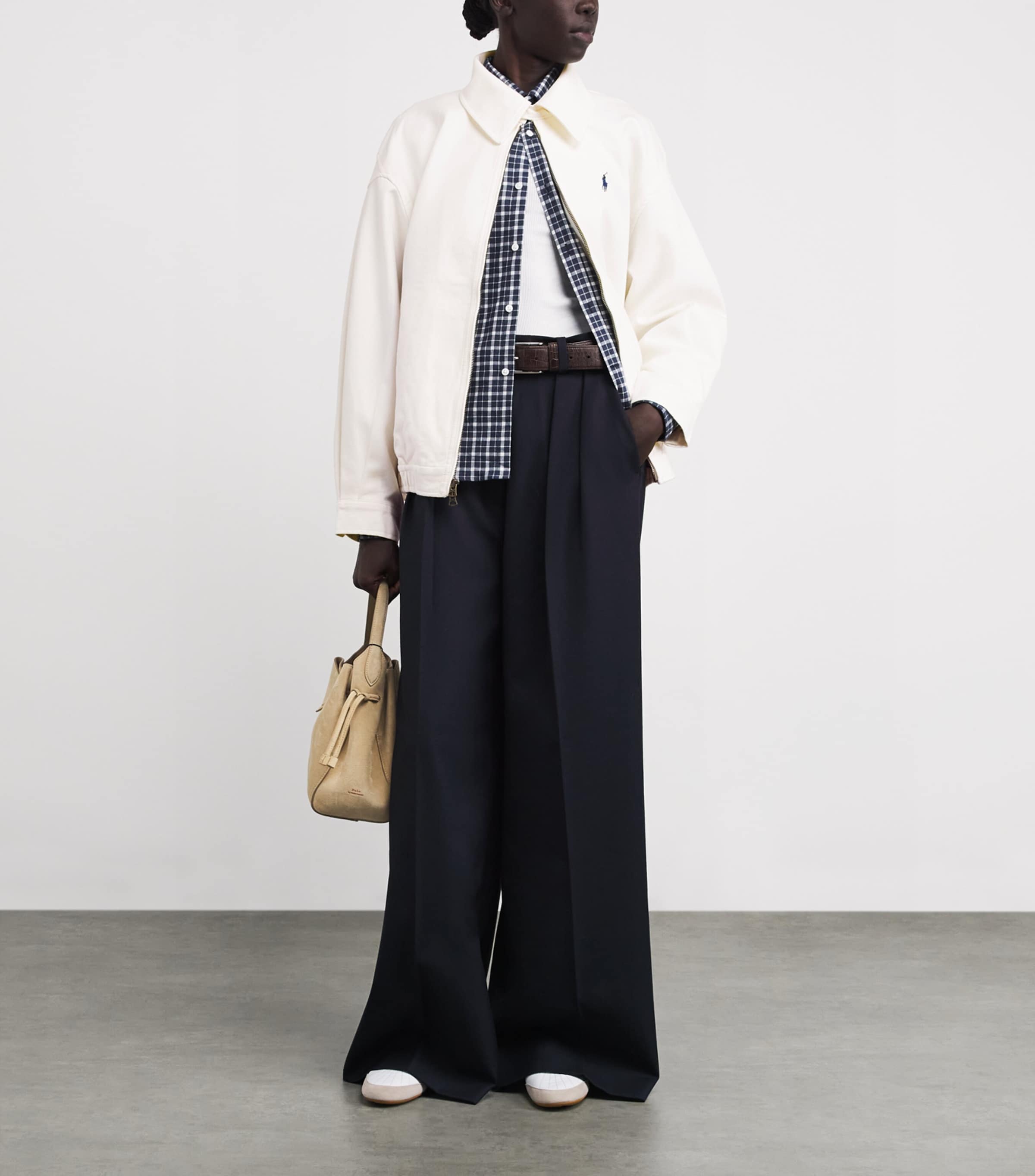 Twill Polo Pony Bomber Jacket TROPHY CREAM Image 2