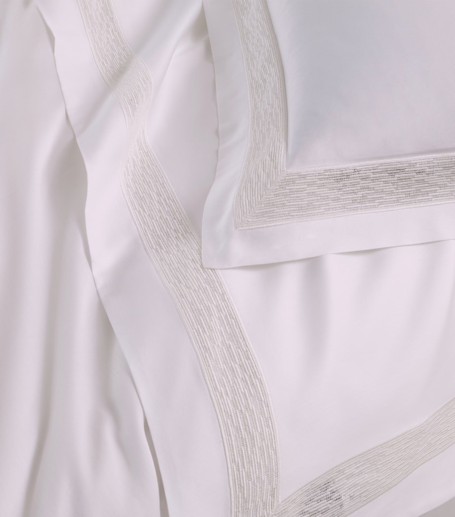Frette Cotton Balance Lace Square Pillowcase (65cm x 65cm) Milk Image 2