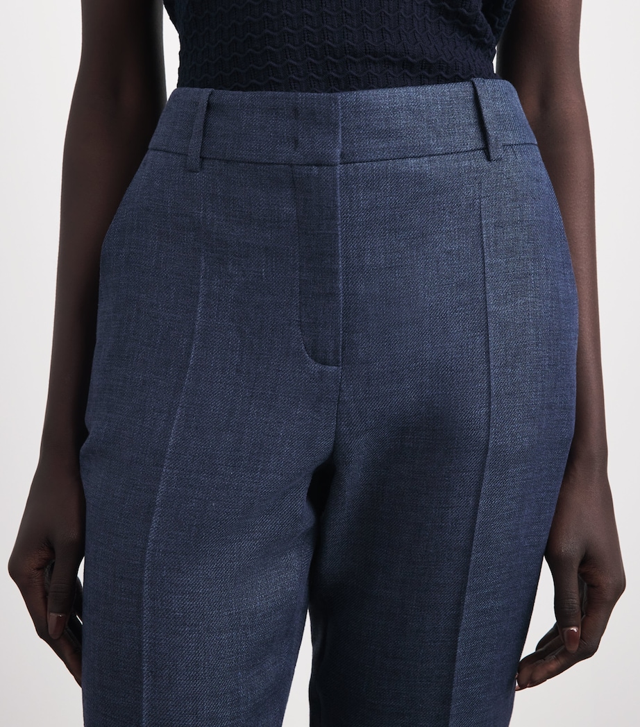 Eleventy Womens New York Straight Trousers Blu Nuovo Image 3