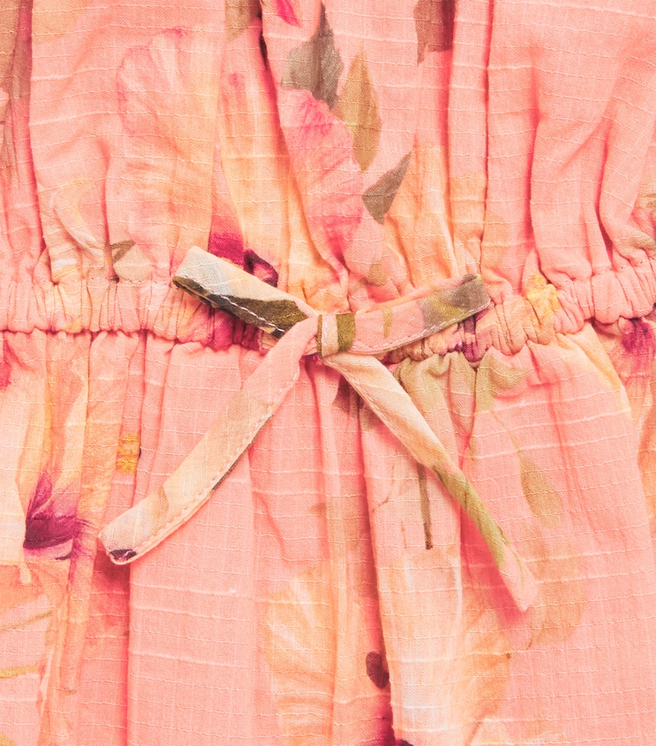 Zimmermann Kids Cotton Hibiscus Dress (2-12 Years) Pink Hibiscus Image 3