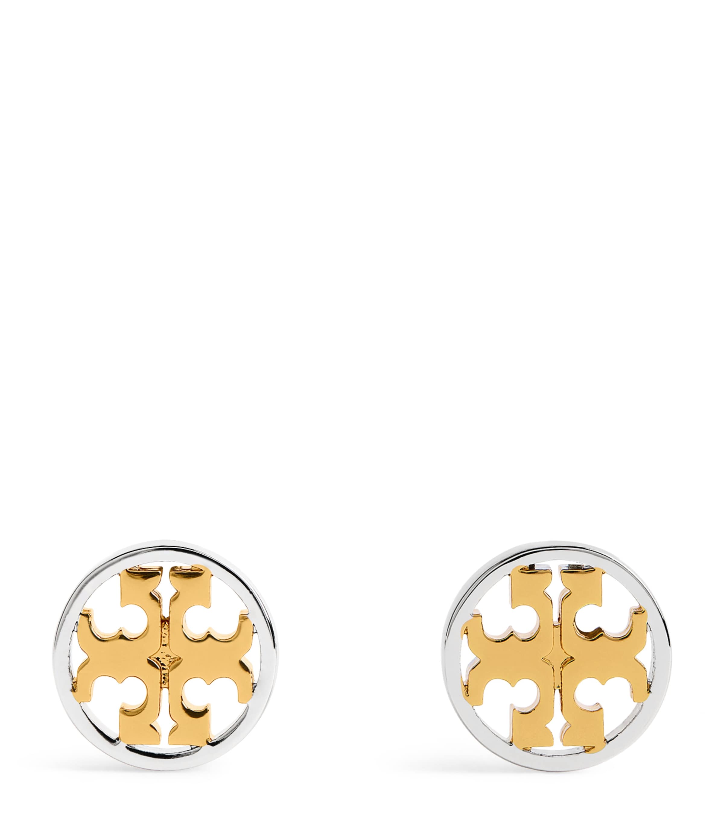 Tory Burch Gold and Silver-Plated Icon Stud Earrings Tory Gold / Slvr Image 1