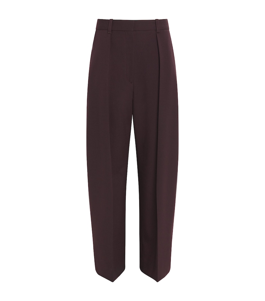 Pleated Wide-Leg Trousers 8849 DEEP MAHOGANY Image 1