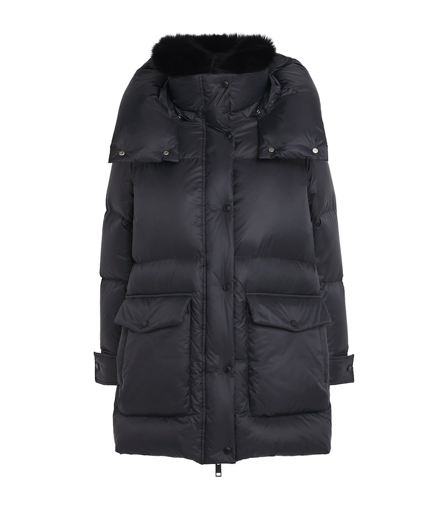 Down Fur-Trim Adaptable Parka Coat C99 Image 1