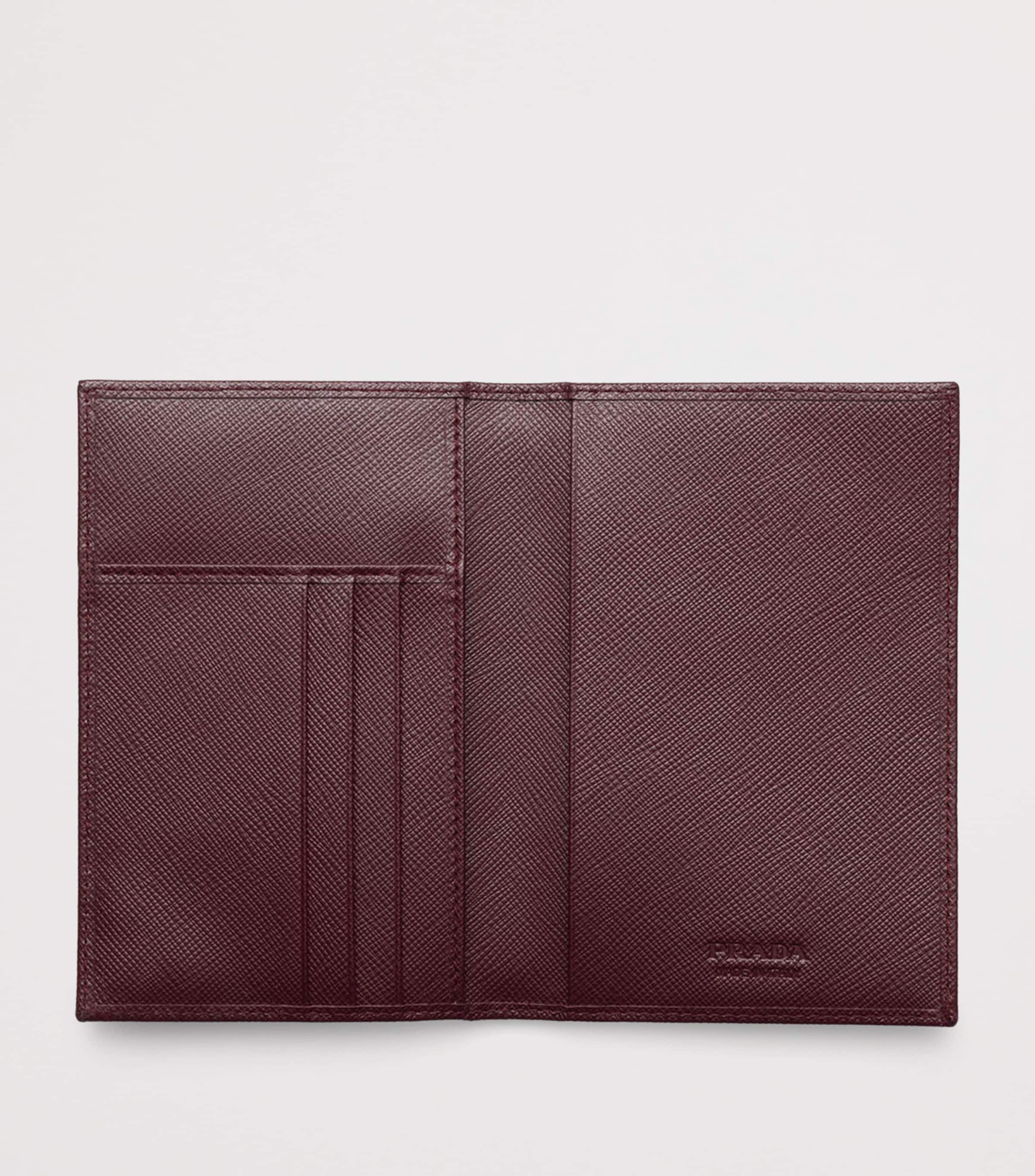 Saffiano Leather Logo Passport Holder F0007 Image 2